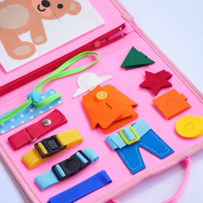 Montessori Busy Book Sensory Busy Book for 1-6 Year Old Boys & Girls